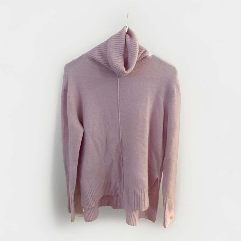 Athleta Transit Pullover Turtleneck Sweater in Light Pink Size XSmall